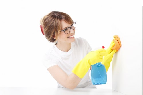 Sustainable carpet cleaning operation highlighting waste separation and recycling